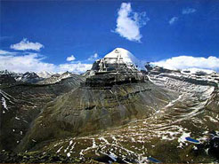 view of kailash from helicopter